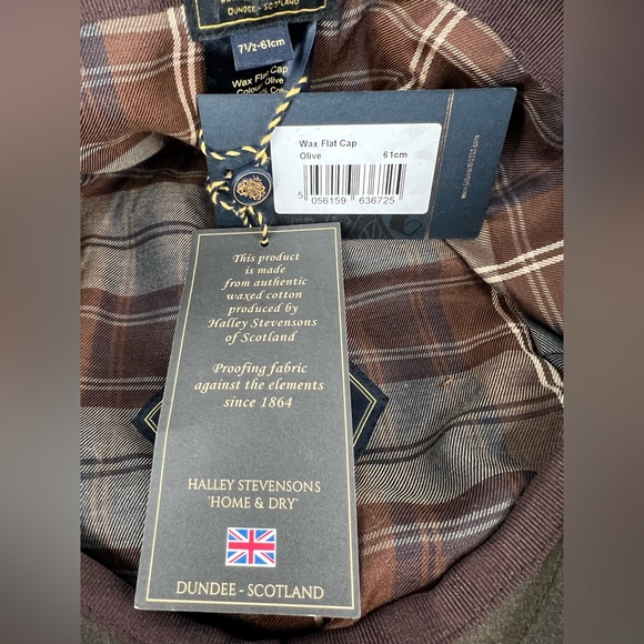 FAILSWORTH HALLEY STEVENSONS DUNDEE SCOTLAND WAX FLAT CAP WAXED COTTON - Picture 8 of 8